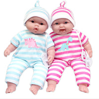 JC Toys Lots to Cuddle Babies, 13-Inch Baby Doll Soft Body Twins