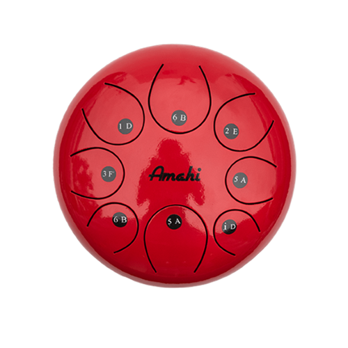 Red Steel Tongue Drum 8"