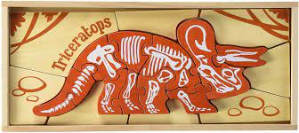 Wooden Triceratops Skeleton Puzzle