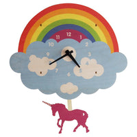 Rainbow Unicorn Pendulum Clock
